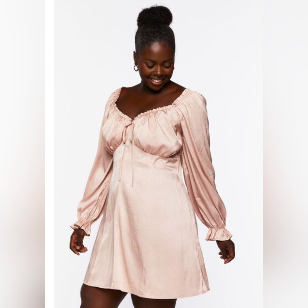 NWT Sparkly Pink Long Sleeve Dress 3X